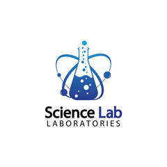 Science Lab logo.Laboratory Tube Logo Template Design Vector, Emblem, Design Concept, Creative Symbol, Icon