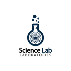 Science Lab logo.Laboratory Tube Logo Template Design Vector, Emblem, Design Concept, Creative Symbol, Icon
