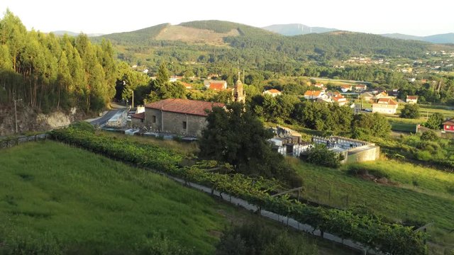 Church in rural village of Galicia,Spain