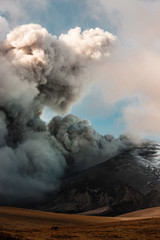 The Cotopaxi volcano, Ecuador, during the ash eruptions of 2015/2016