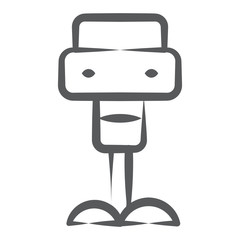 
Power drill machine line design icon
