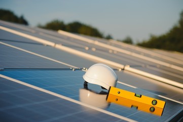 concept of installing solar panels.
