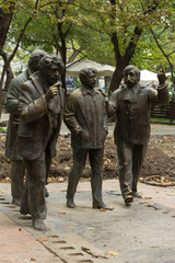 Monument to the Armenian film of a man in Yerevan park