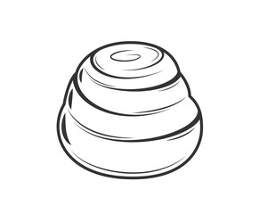 Bun isolated on white background