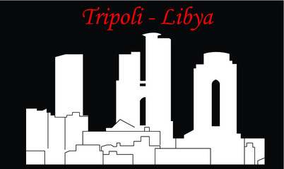 Tripoli, Libya (city silhouette)