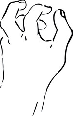 vector image of hand brush