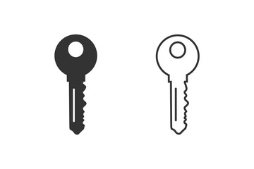 Key line icon set symbol vector white background editable