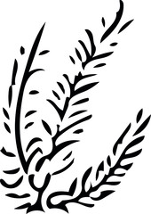Obraz premium vector sketch of leaves