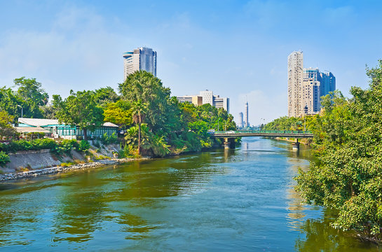 The canal of Nile river, Cairo, Egypt