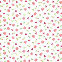 flowers and leaves pattern image for spring