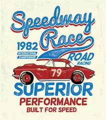  Vector vintage sport car, T-shirt Graphics, Vintage typography © cddesign.co