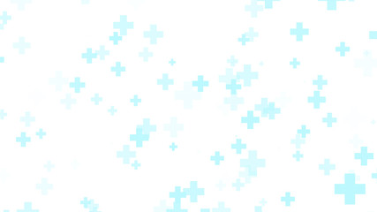 Medical health blue cross pattern white background. Abstract healthcare technology and science concept.