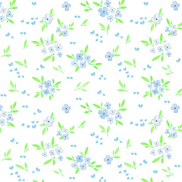 
small blue flower pattern image 