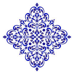 decorative floral blue and white