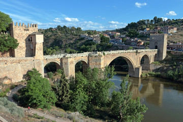 San Martin bridge over the Tagus river in Toledo, Spain