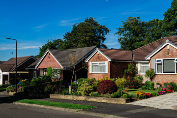 Bungalows houses in Manchester, United Kingdom