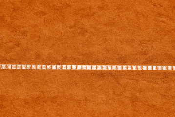 Orange tennis court white lines background. Sport, recreation and training concept. Background for...