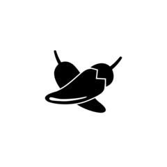 Chili icon isolated vector on white
