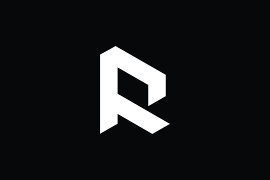 Minimal Innovative Initial FR logo and RF logo. Letter R FR RF creative elegant Monogram. Premium Business logo icon. White color on black background