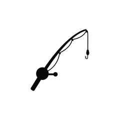 Fishing pole icon isolated vector on white
