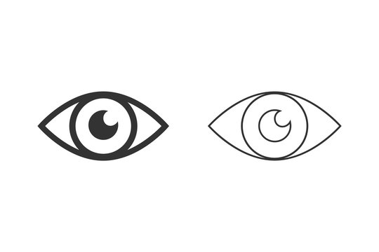 Eye line icon set sign. Vector illustration