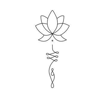 Tatoo design stencil logo art graphic lotus flower