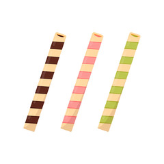 Fototapeta na wymiar Chocolate sticks. Dipped stick. Dipped stick pattern vector. chocolate dipped cookie sticks. Matcha and strawberry sticks.