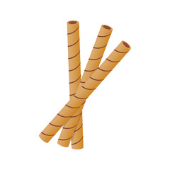 Chocolate stick vector. chocolate stick on white background.