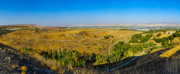 Panorama of the Jordan River valley, and Valley of Springs