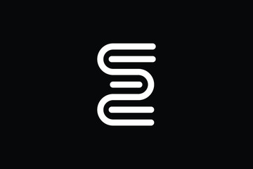 Minimal Innovative Initial E logo and EE logo. Letter E EE creative elegant Monogram. Premium Business logo icon. White color on black background