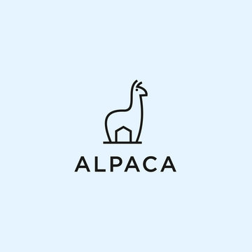abstract alpaca logo. alpaca icon