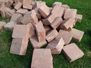 A picture of tiles in garden