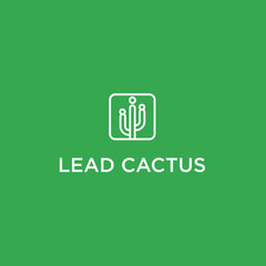 abstract cactus logo. cactus icon
