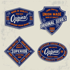 Vintage denim typography, for t-shirt prints and other uses.