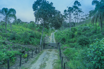 Beautiful farm entrance with gate