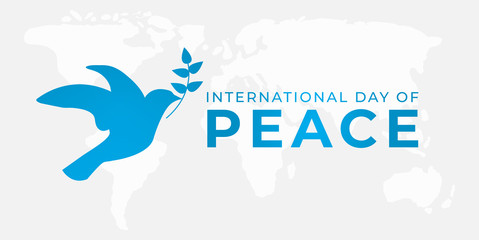International Day of Peace Background Illustration with Dove