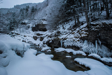 Winter in Ordesa and Monte Perdido National Park, Pyrenees, Spain