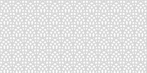 Vector seamless pattern with striped fish scales. Stylish monochrome geometric texture. Modern abstract background.