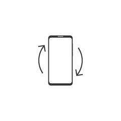 Phone Rotation Mobile Rotate Icon Design Vector.