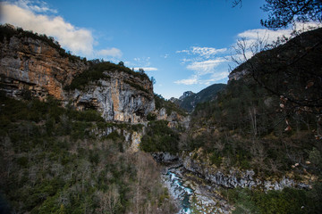 Winter in Ordesa and Monte Perdido National Park, Pyrenees, Spain