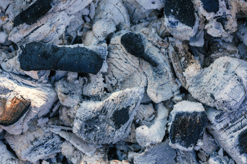 Abstract texture with glowing hot coals