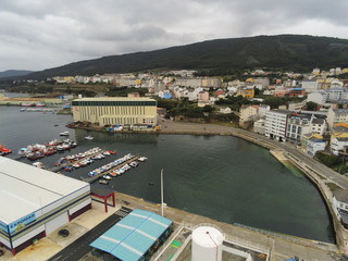 Burela. Coast of Lugo. Galicia.Spain.  Aerial Drone Photo