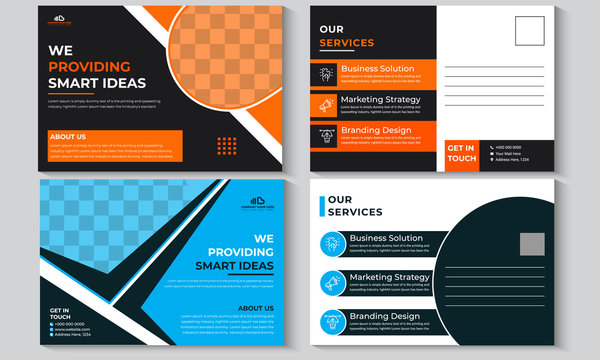 Corporate Postcard Design, EDMM Postcard Design, Business Postcard Vector.