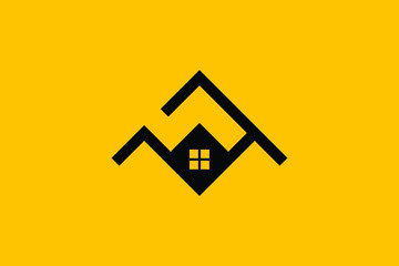 Fototapeta na wymiar Logo design of M in vector for construction, home, real estate, building, property. creative elegant Monogram. Premium Business home logo icon. 