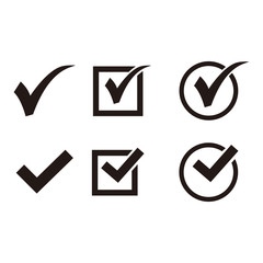 Check mark set. icon symbols vector. symbol for web site Computer and mobile vector.