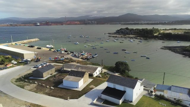 Coast of Galicia. Cape of Moras. Spain. Aerial Drone Footage