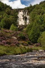 Fototapeta na wymiar Waterfall, Rhiwagor Waterfall, Lake Vyrnwy, Wales, England, Europe