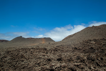 volcanic rock landscape in Timanfaya in Lanzarote