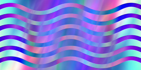  wavy lines with gradient background in turquoise, pink and purple