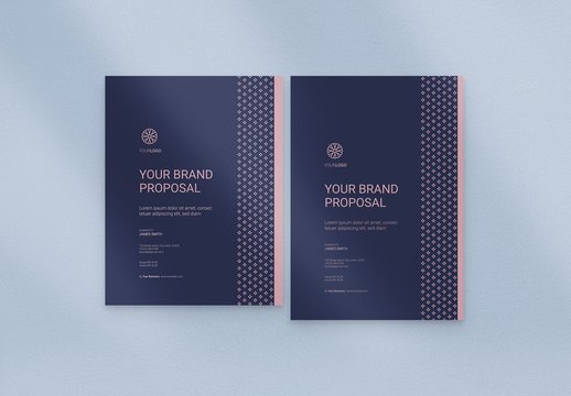 Proposal Cover Layout with Floral Logo and Minimal Style